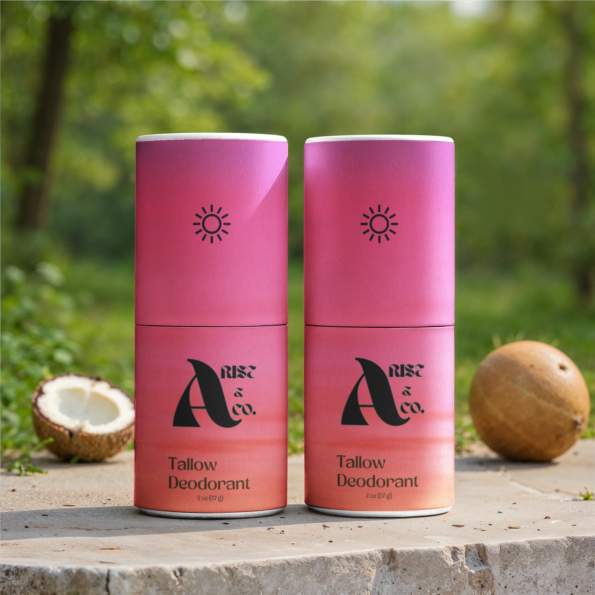 2 Pack Natural Tallow Deodorant Stick