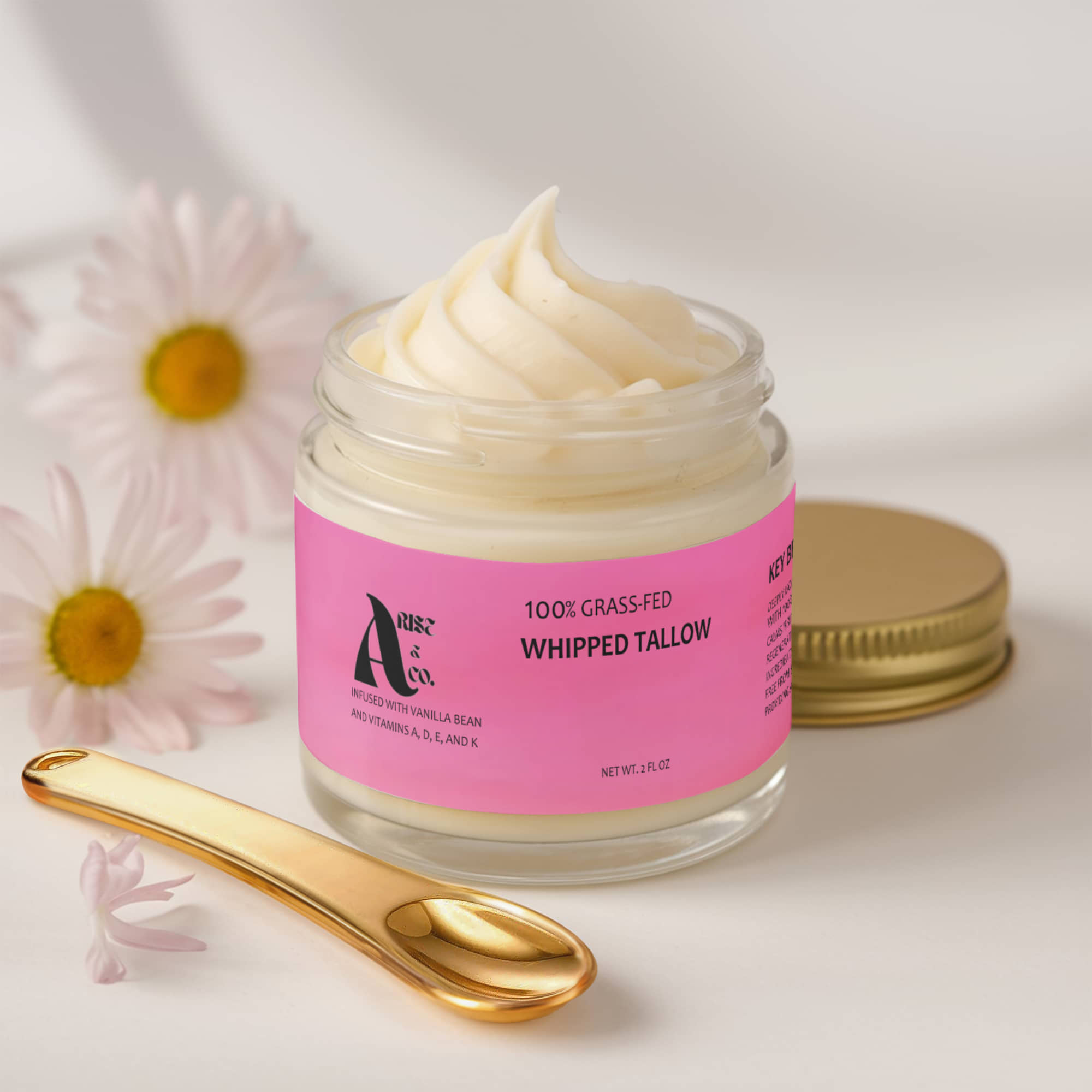 Whipped Grass-Fed Tallow Balm with Vanilla Bean